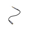 Cablu prelungitor audio stereo AUX cu mini jack de 3,5 mm, 1,2 m, negru