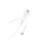 Cablu de date și încărcare compatibil cu iPhone, USB la Lightning, 1m, 2.4A, Alb