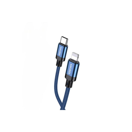 Cablu de date și încărcare KSC-970, Lightning la Type-C, 27W, 1m, Albastru