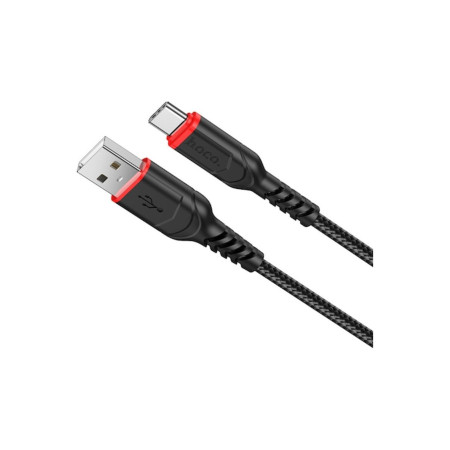 Cablu de date și încărcare HOCO, X59 Victory, USB la USB Tip-C, 1m, 2.4A, Negru