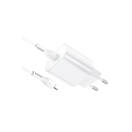Incarcator Retea cu cablu USB Type-C, Quick Charge, 25W, 1 X USB Tip-C, Alb, N22