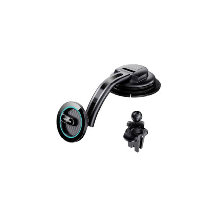 Set suport Auto MagSafe 2 în 1 pentru bord sau ventilație, magnet super puternic, negru - JR-