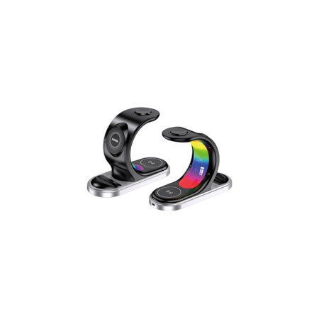Încărcător wireless (KSC-1355), 15W, încărcare Qi, încărcare rapidă, suport