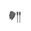 Încărcător de rețea + cablu Lightning (CS23A), 1m, PD30W, 5V, 3A, 1xUSB-C, 1xUSB-A, FCP/AFC, Negru