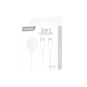 Încărcător wireless (KSC-966), 5V, încărcare Qi, conector dublu, USB-C / Lightning, alb Încărcător wireless (KSC-966), 5V, încărcare Qi, conector dublu, USB-C / Lightning, alb фото