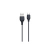 Cablu de date și încărcare (NB103), USB-A la USB-C, 2.1A, 2m, Negru