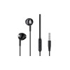 Căști cu fir EP52 cu microfon, control volum, mini jack 3.5, lungime cablu 1.2m, negru