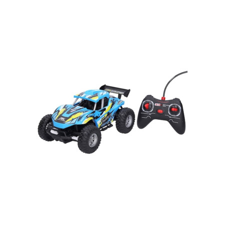 Buggy de curse cu acumulator si telecomanda pe baterii, lungime 23 cm, albastru