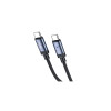 Cablu Date si Incarcare (KSC-972) USB-C, PD60W, QC3.0, Smart On-Off, Braided, 1m, Black