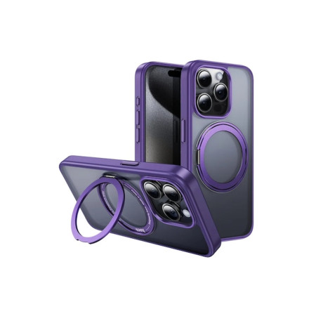 Carcasă magnetică cu suport pentru iPhone 15 Pro Max - Violet