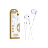 Căști cu fir și microfon Kakusiga KSC-1295, 1m Tip-C - Alb