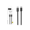 Cablu Date si Incarcare (X105), USB-C, PD60W, QC3.0, 3A, Braided, 1m, Black