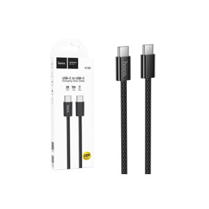 Cablu Date si Incarcare (X105), USB-C, PD60W, QC3.0, 3A, Braided, 1m, Black Cablu Date si Incarcare (X105), USB-C, PD60W, QC3.0, 3A, Braided, 1m, Black фото