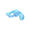 Casti Pisica cu Lumini RGB, W39, BlueTooth 5.3, Over Ear, 400mAh, Albastru