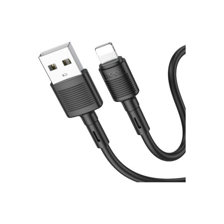 Cablu Date si Incarcare HOCO, X83 Victory, USB la tip Lightning, 1m, 2.4A, Negru