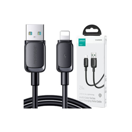 Cablu de încărcare și date USB/Lightning S-AL012A14, 2.4A, 1.2m, Negru