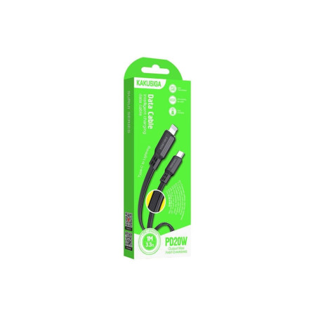 Cablu Date si Incarcare (KSC-808), USB-C la Lightning, PD20W, QC3.0, 1m, Negru