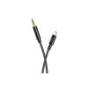 Cablu audio NB-R211A, mufă Lightning mini jack 3.5 mm, 1m, Negru