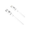 Cablu de încărcare și transfer de date NB-Q189A, USB Tip-C/Lightning, alimentare 20W, 1m, alb