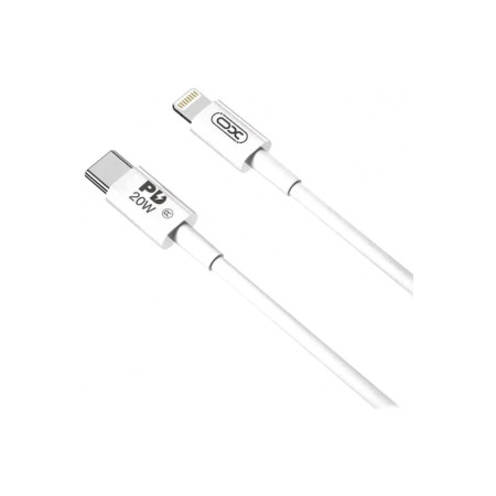 Cablu de încărcare și transfer de date NB-Q189A, USB Tip-C/Lightning, alimentare 20W, 1m, alb