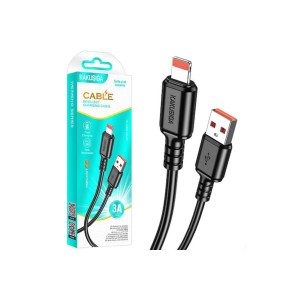 Cablu Date si Incarcare (KSC-982), USB-A la Lightning, 3A, 1m, Negru фото