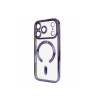 Carcasă pentru iPhone 17 Pro, MagCase, TPU transparentă, ramă mov