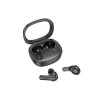 Căști intraauriculare Bluetooth TWS cu carcasă transparentă și afișaj digital, Shadow (EQ6), negre