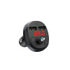 Încărcător auto cu modulator FM (E41), 2xUSB-A, cu afișaj LED, 10.5W, 2.1A, - Negru