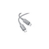 Cablu de date și încărcare (X107), USB-C, PD60W, QC3.0, 1m, Gri