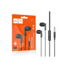 Casti cu fir (M121), In Ear, 3.5mm, 1.2m, Buton microfon și volum, HiFi, Negru
