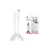 Cablu Date si Incarcare (NB235), USB-A la MicroUSB, 2.4A, Braided, 1m, White