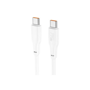 Cablu de date și încărcare USB-C HOCO X93, 60W, 1m, Alb фото