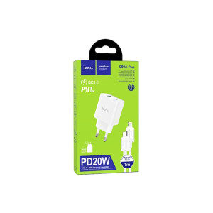 Incarcator Retea (C80A Plus) + Cablu Lightning, 20W, 5V, 3.1A, 1xUSB-C, 1xUSB-A, PD, QC 3.0, Wh Incarcator Retea (C80A Plus) + Cablu Lightning, 20W, 5V, 3.1A, 1xUSB-C, 1xUSB-A, PD, QC 3.0, Wh фото