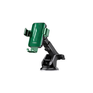 Suport auto pentru telefon KSC-1498 cu blocare mecanică gravitațională și ventuză, verde Suport auto pentru telefon KSC-1498 cu blocare mecanică gravitațională și ventuză, verde фото