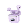 Căști True Wireless Bluetooth 5.3 cu afișaj digital (EQ1), violet