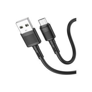 Cablu de date și încărcare HOCO, X83 Victory, USB la MicroUSB, 1m, 2.4A, Negru фото