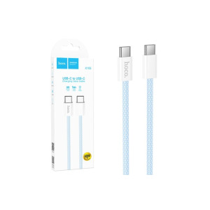 Cablu Date si Incarcare (X105), USB-C, PD60W, QC3.0, 3A, Braided, 1m, Blue фото