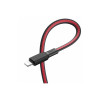 Cablu de încărcare rapidă și transfer de date Hoco, USB-C la Lightning, PD 20W, QC 3.0, plat, împletit, 1m, negru