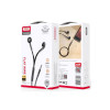 Casti cu fir (EP68), In Ear, 3.5mm, 1.2m, Buton microfon și volum, HiFi, Negru