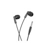 Casti cu fir (M121), In Ear, 3.5mm, 1.2m, Buton microfon și volum, HiFi, Negru
