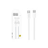 Cablu Date si Incarcare (X105), USB-C, PD60W, QC3.0, 3A, Braided, 1m, White