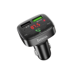 Modulator FM cu încărcător auto, E59, 2xUSB-A, afișaj LED, QC 3.0, 18W, 3.1A, negru Modulator FM cu încărcător auto, E59, 2xUSB-A, afișaj LED, QC 3.0, 18W, 3.1A, negru фото