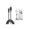 Cablu de date și încărcare NB235 USB-A la USB-C, împletit, 2,4A, 1 m, negru