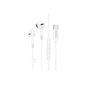 Căști audio cu fir și microfon M109, 1m Tip-C - Alb фото