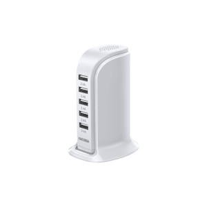Încărcător, 5 porturi USB, 2.4A, încărcare rapidă, alb Încărcător, 5 porturi USB, 2.4A, încărcare rapidă, alb фото