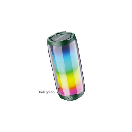 Boxă portabilă (KSC-611), BT 5.0, lumină colorată, 10W, TWS, verde