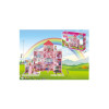 Casă de păpuși roz cu 3 etaje și mobilier, 80x72 cm – Set de joacă DIY Dream House