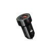 Încărcător auto CC32, USB/USB-C, încărcare rapidă 3.0, alimentare 18W, negru
