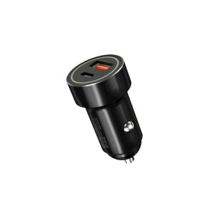 Încărcător auto CC32, USB/USB-C, încărcare rapidă 3.0, alimentare 18W, negru фото