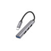 Hub Tip-C la USB 3.0, 3xUSB 2.0 - (HB26) - Gri